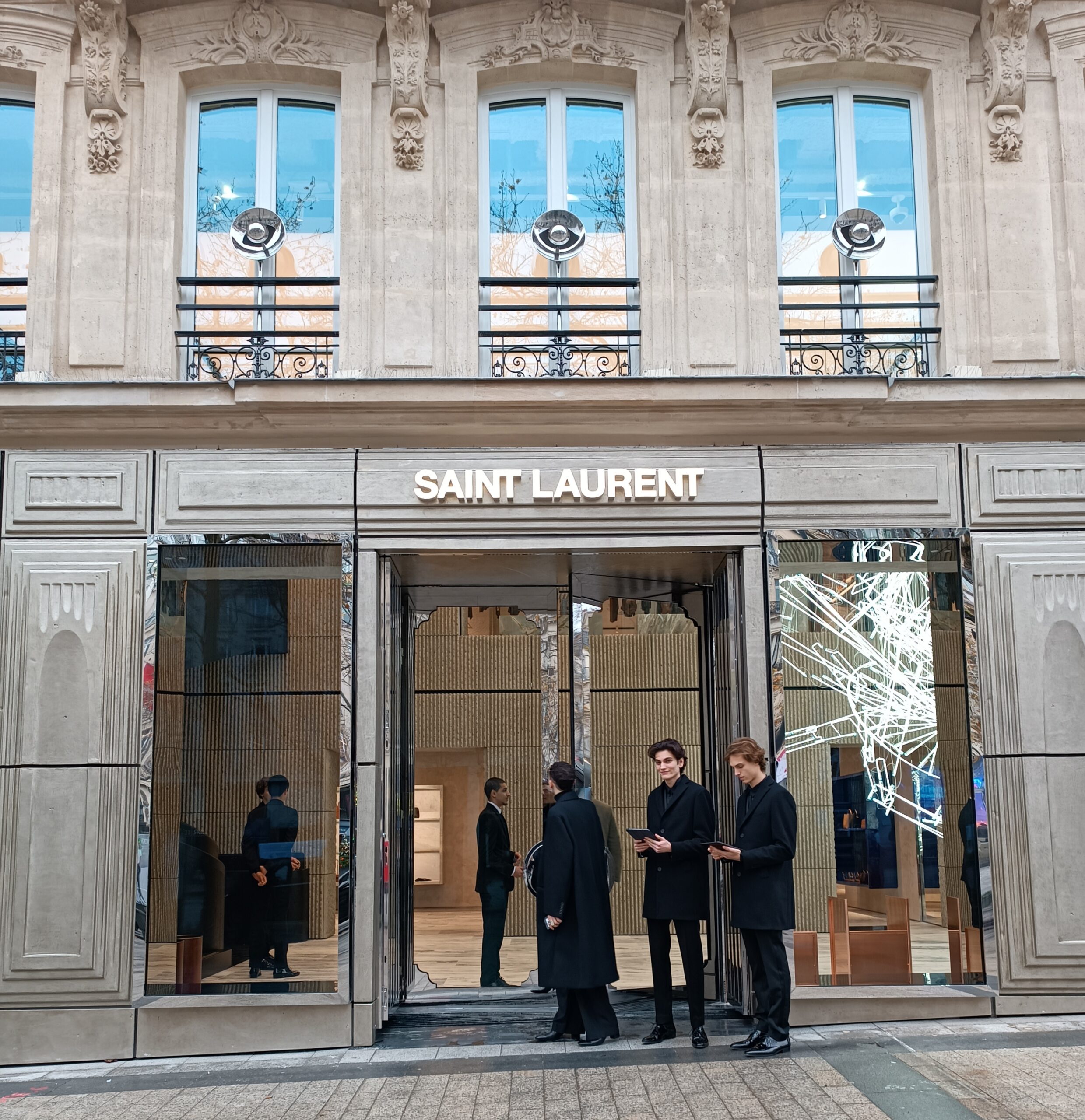 Saint Laurent Flagship Paris facade view 3