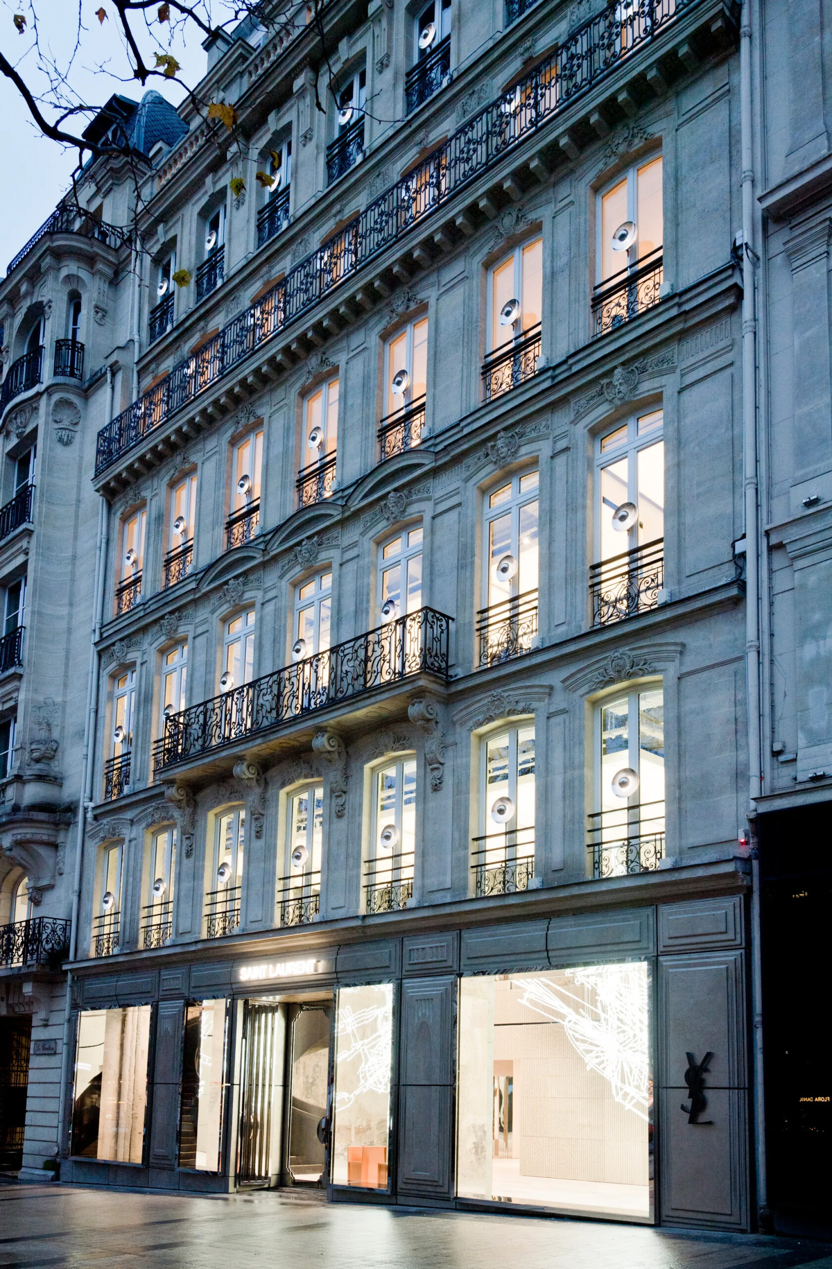 Saint Laurent Flagship Paris facade view 4